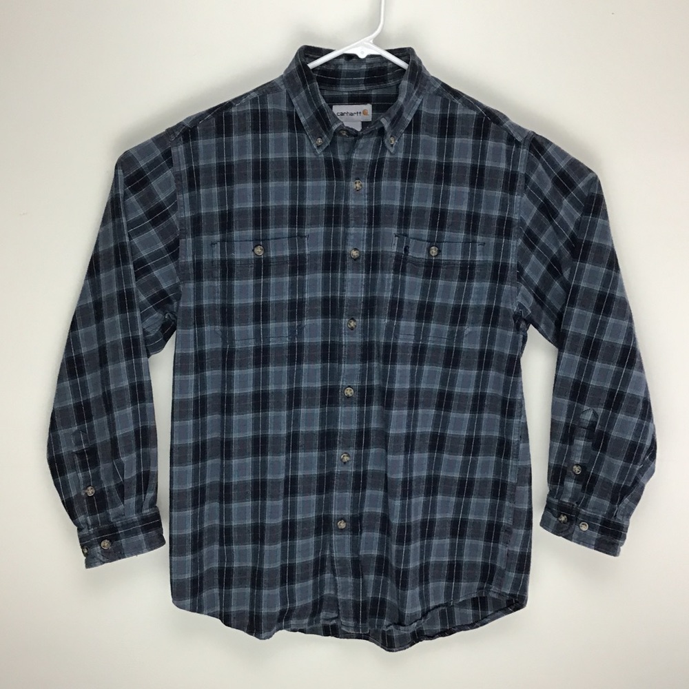 Carhartt mens long sleeve button up casual shirt L